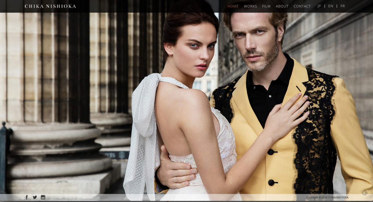 ヘアメイク系ポートフォリオサイト制作・構築 – CHIKA NISHIOKA