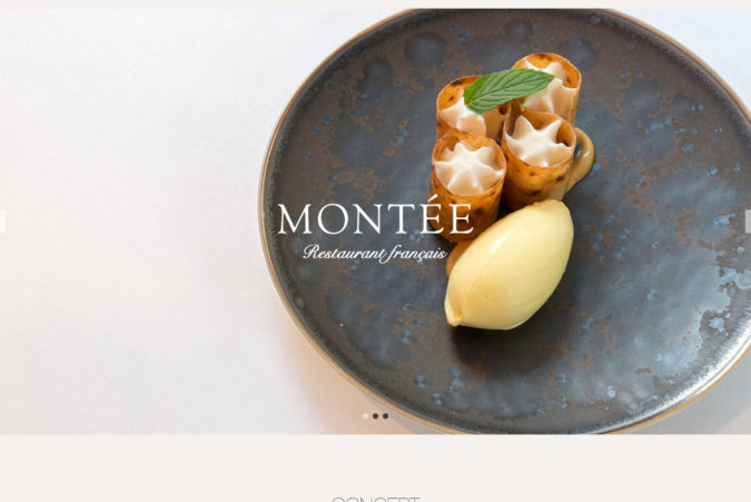 Web Design for French Restaurant - MONTEE