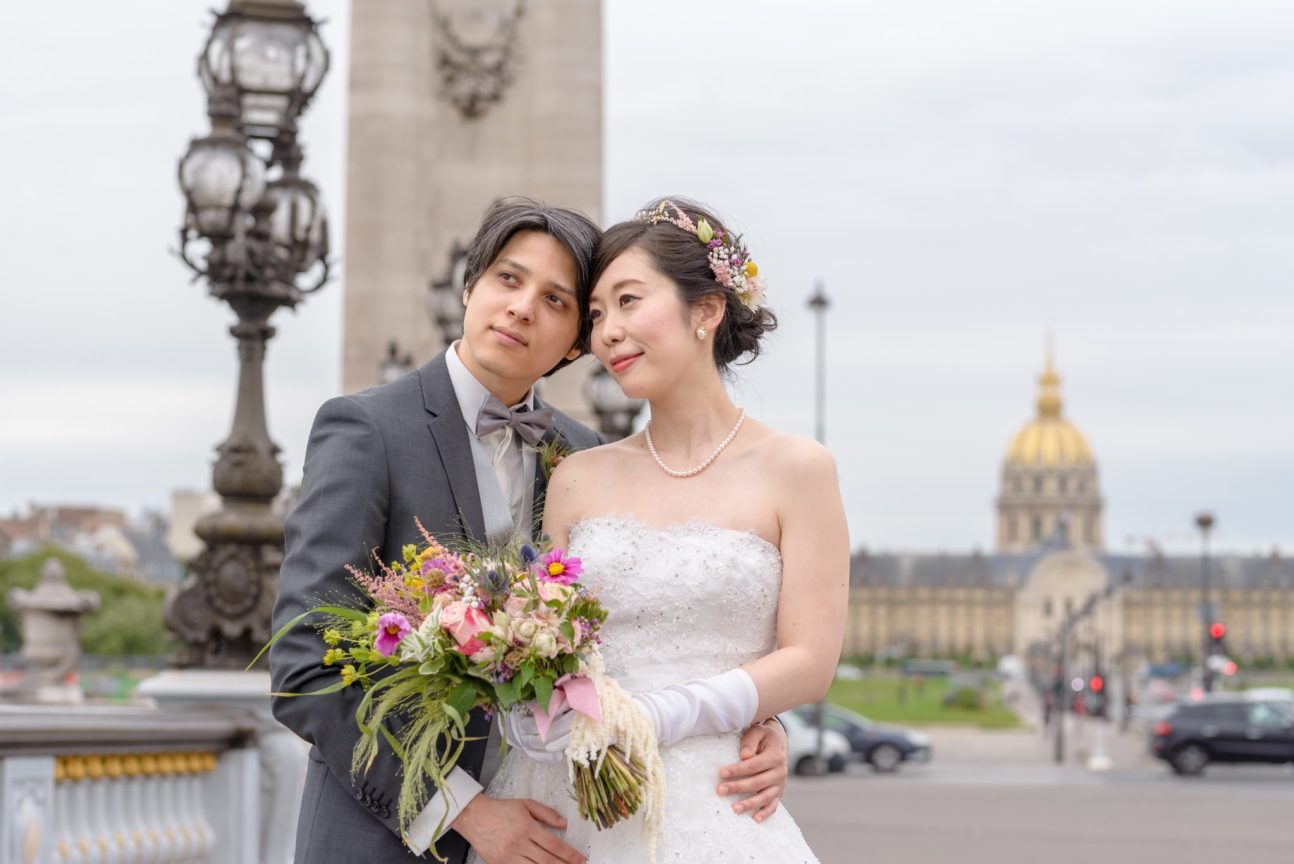 日仏カップルのウェディングフォト - フランス・パリ
