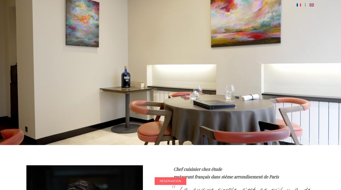 Création de site de restaurant français - Restaurant étude