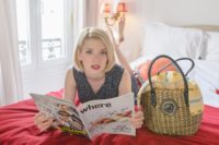 パリでLE KOOGEIかごバッグの広告撮影