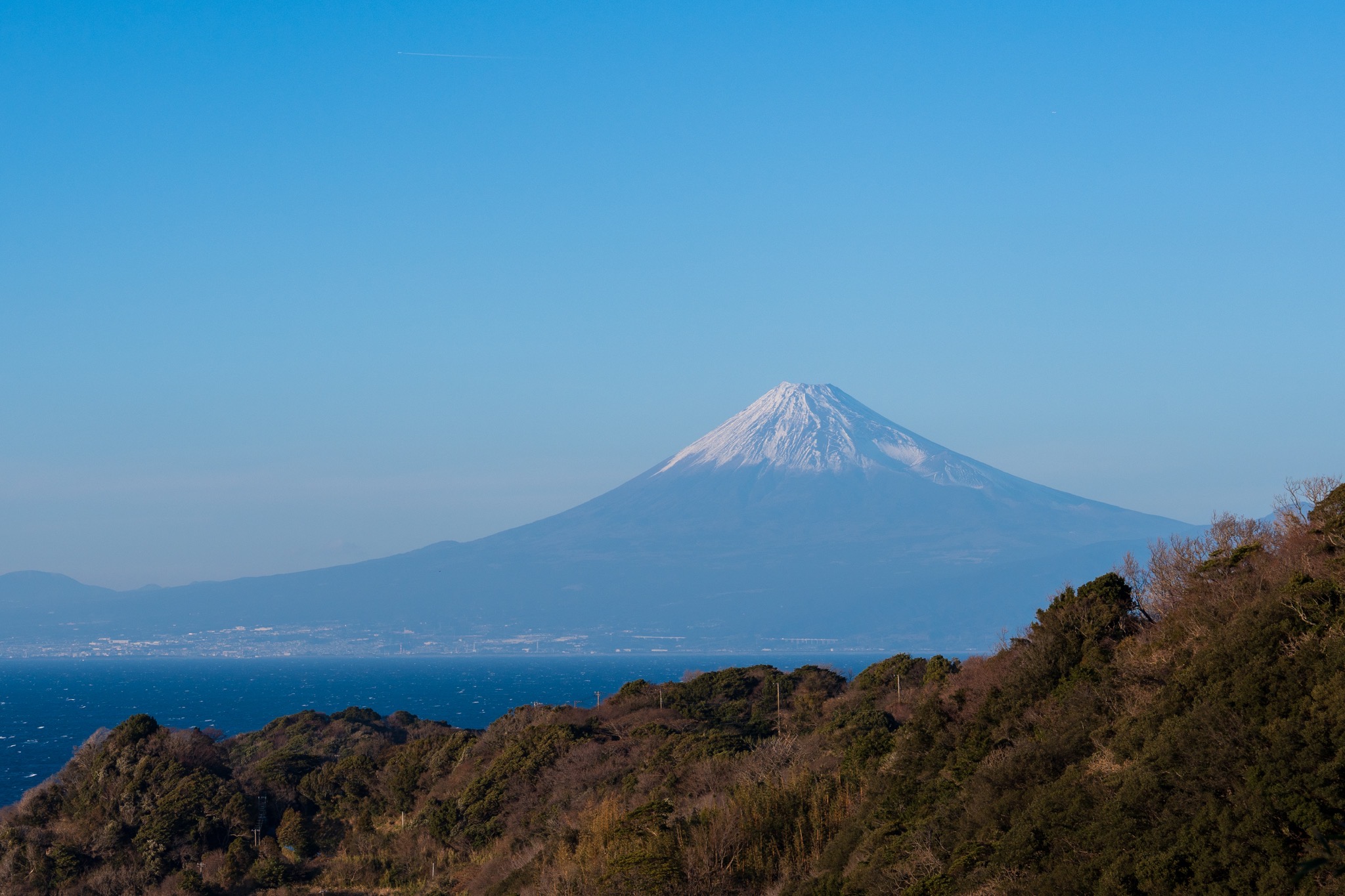 Mt. Fuji rising from the depths of Suruga Bay is a sight to behold!