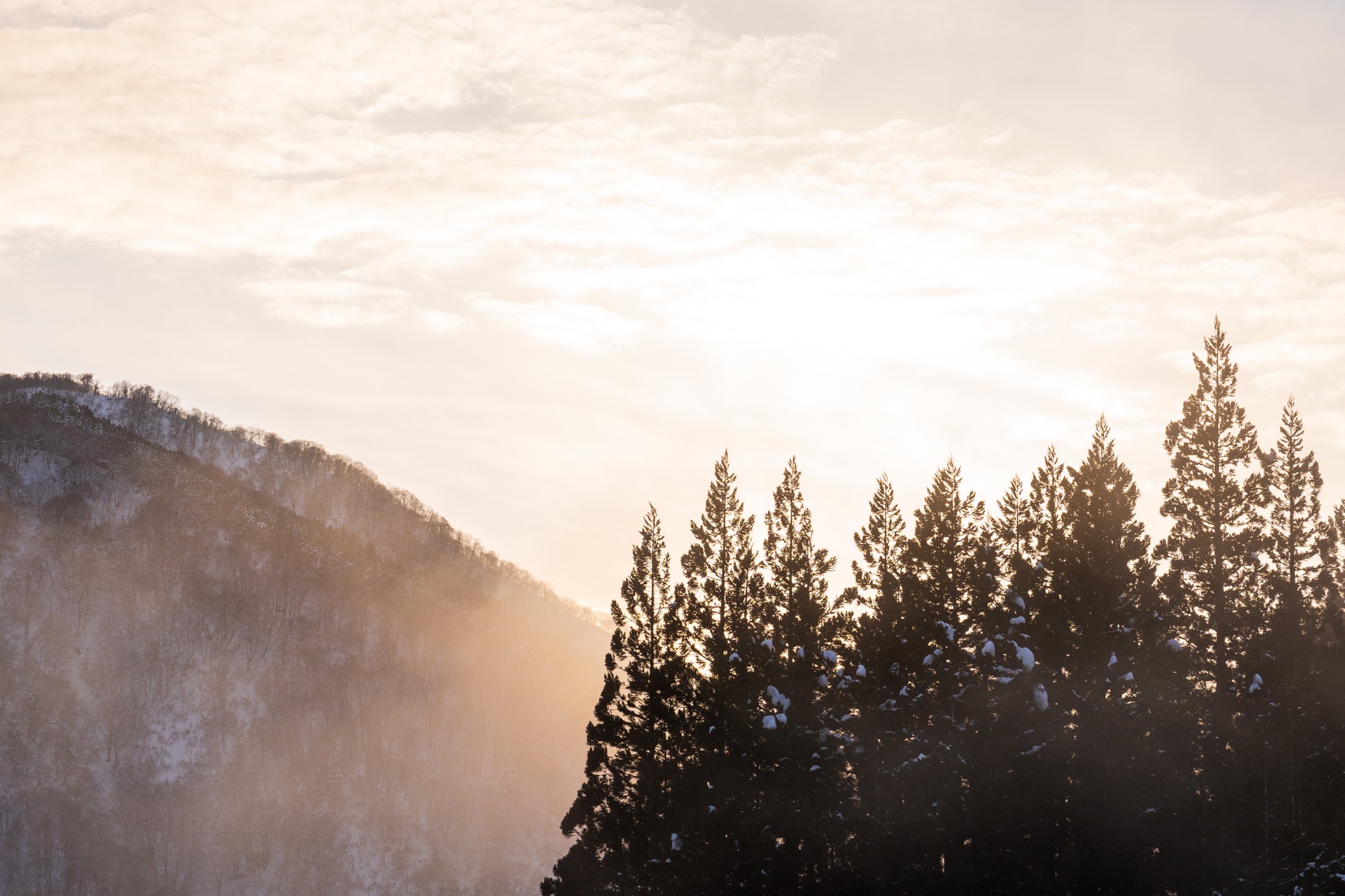 Impressed by the majestic scenery of the harsh, snow-covered wilderness